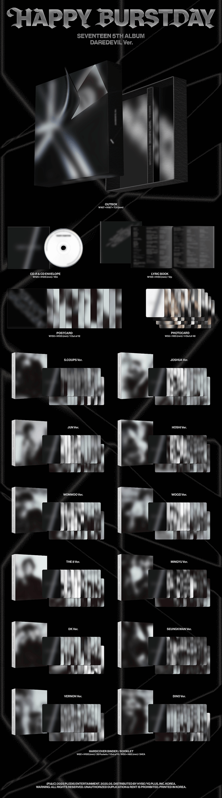 SEVENTEEN - 5th Album 'HAPPY BURSTDAY'