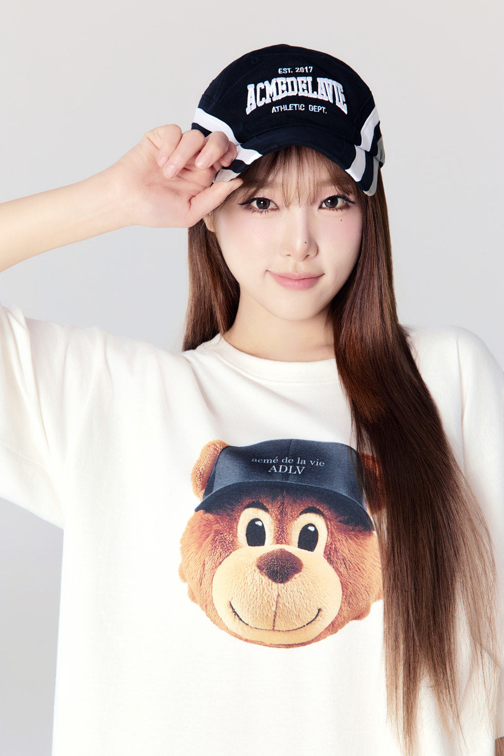 Yena x Adlv 3D AC Bear Face Short Sleeve T-Shirt