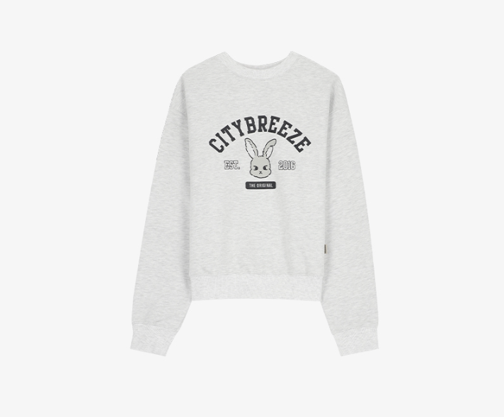 NCT DOYOUNG X CITYBREEZE City Snappy Graphic Sweatshirt_Melange White