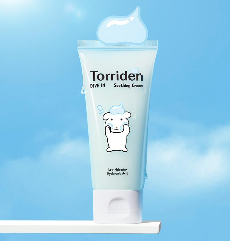 Ganadi X Torriden Dive-In Low-Molecular Hyaluronic Acid Soothing Cream 100ml Double Promotion (+ Pouch Keyring)