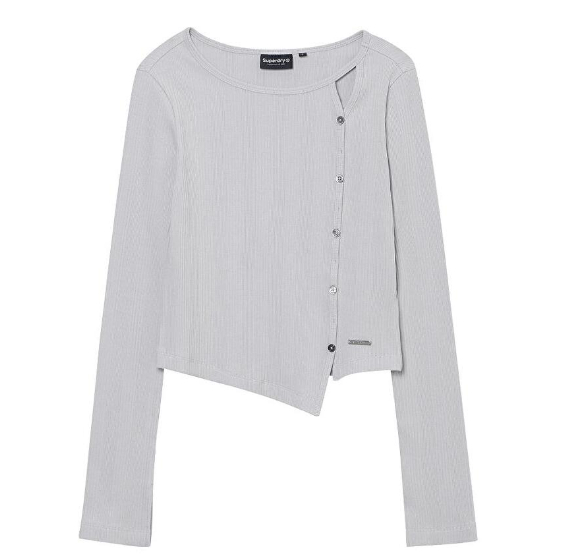 Illit X Superdry W Unbalanced Slim Fit Long Sleeve T-Shirt