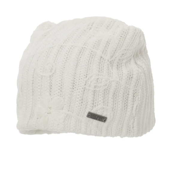 Khaki Point Flower Beanie