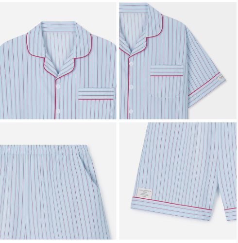 Nmixx Haewon X Dossy 26SS Silk-fit Chloé Short-Sleeve Couple Pajama set