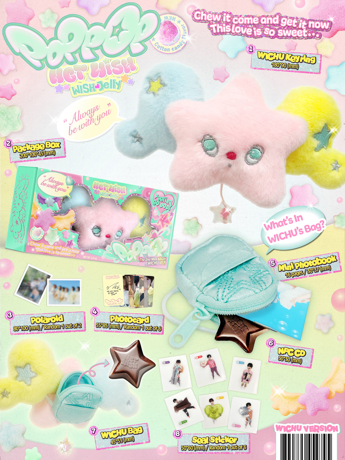 NCT WISH - POPPOP (Wichu ver.) - 2nd Mini Album