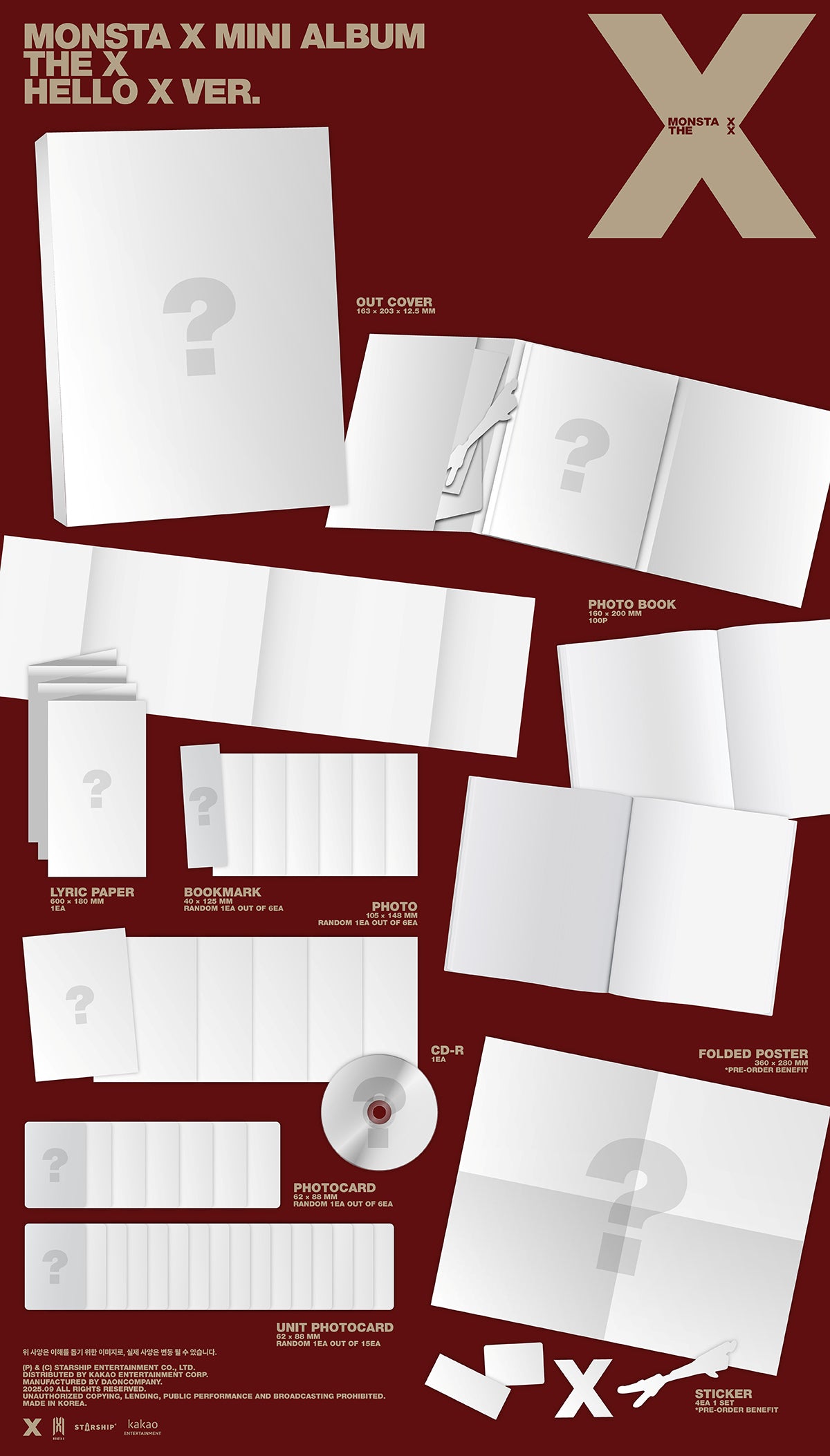 MONSTA X - THE X / 13th Mini Album