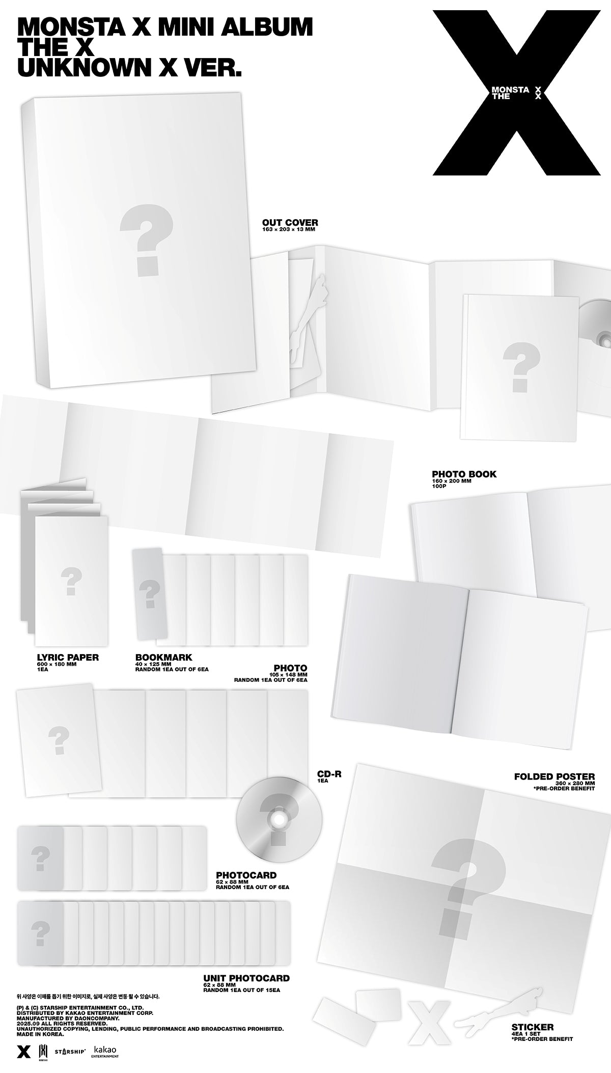 MONSTA X - THE X / 13th Mini Album