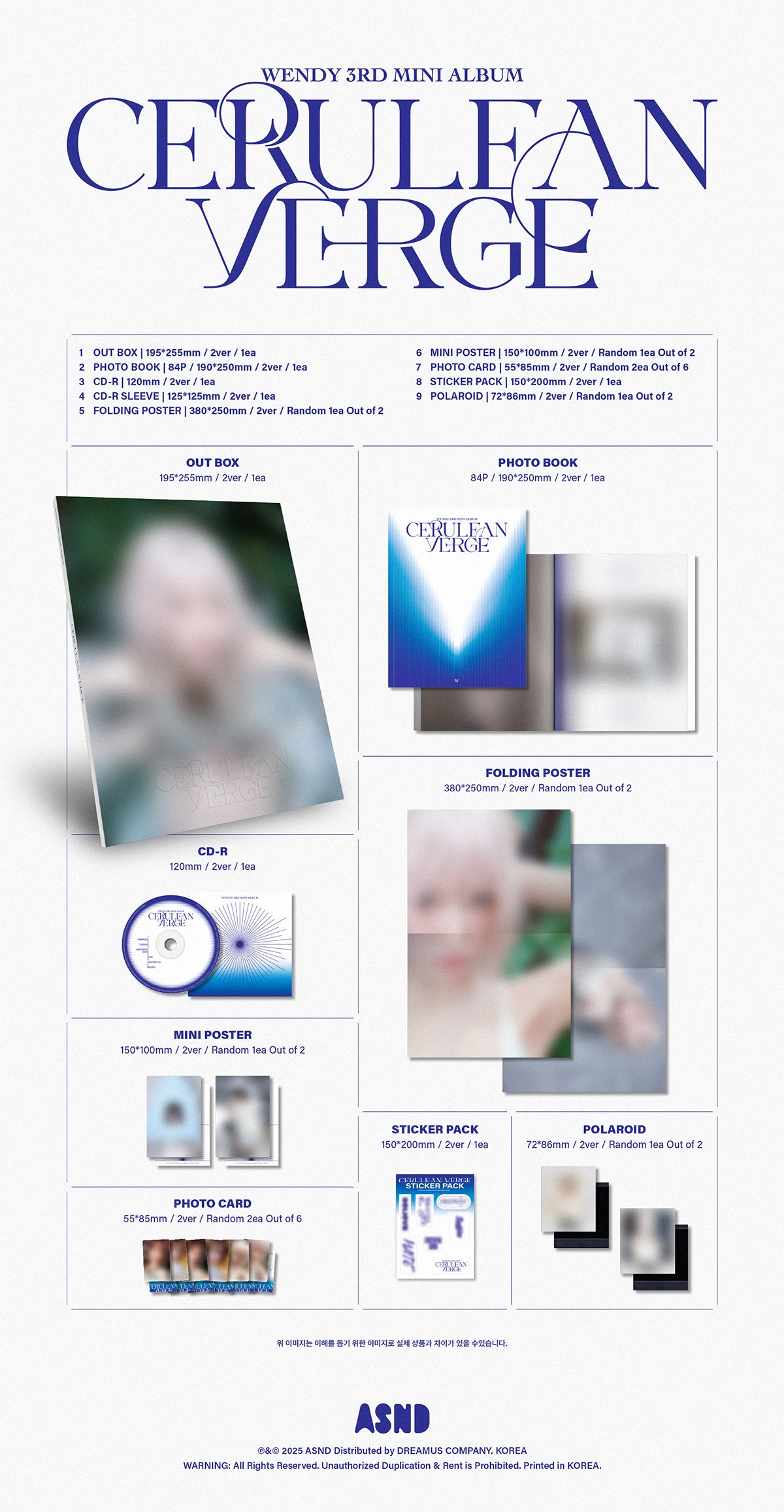 Wendy - Cerulean Verge / 3rd Mini Album