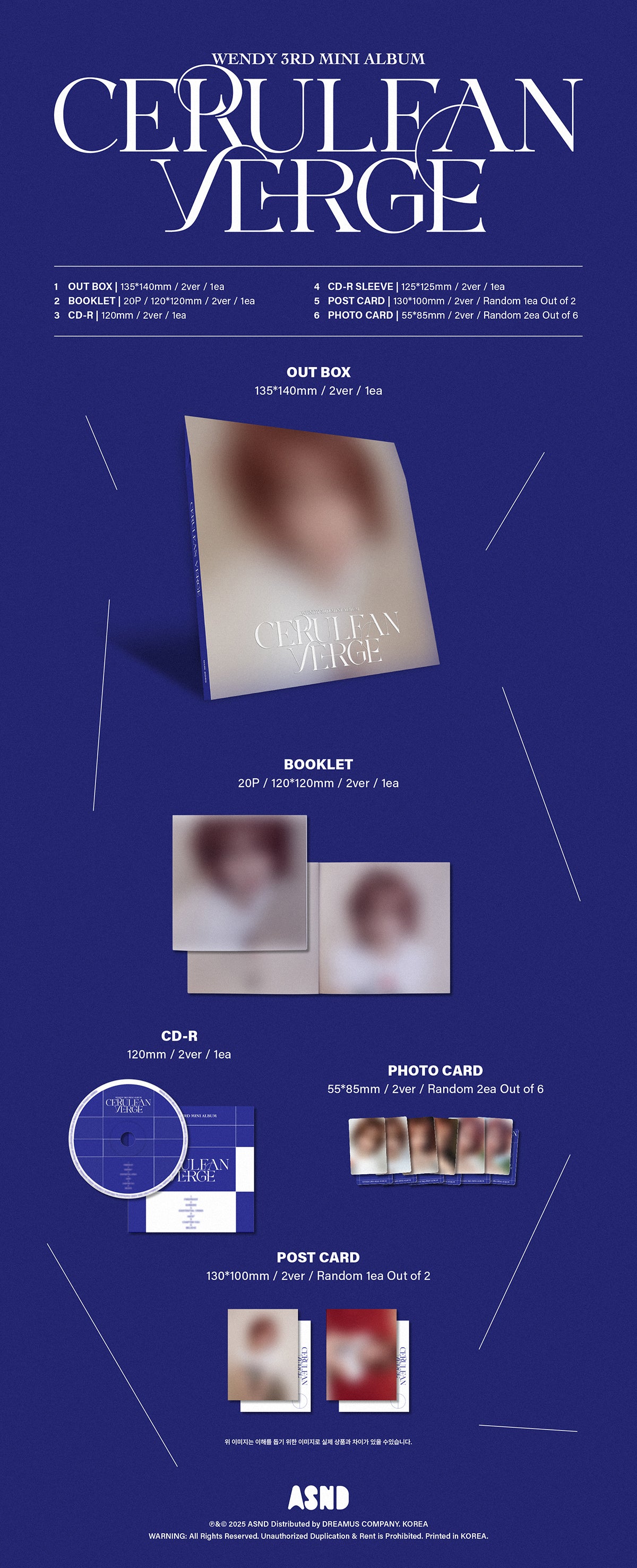 Wendy - Cerulean Verge / 3rd Mini Album