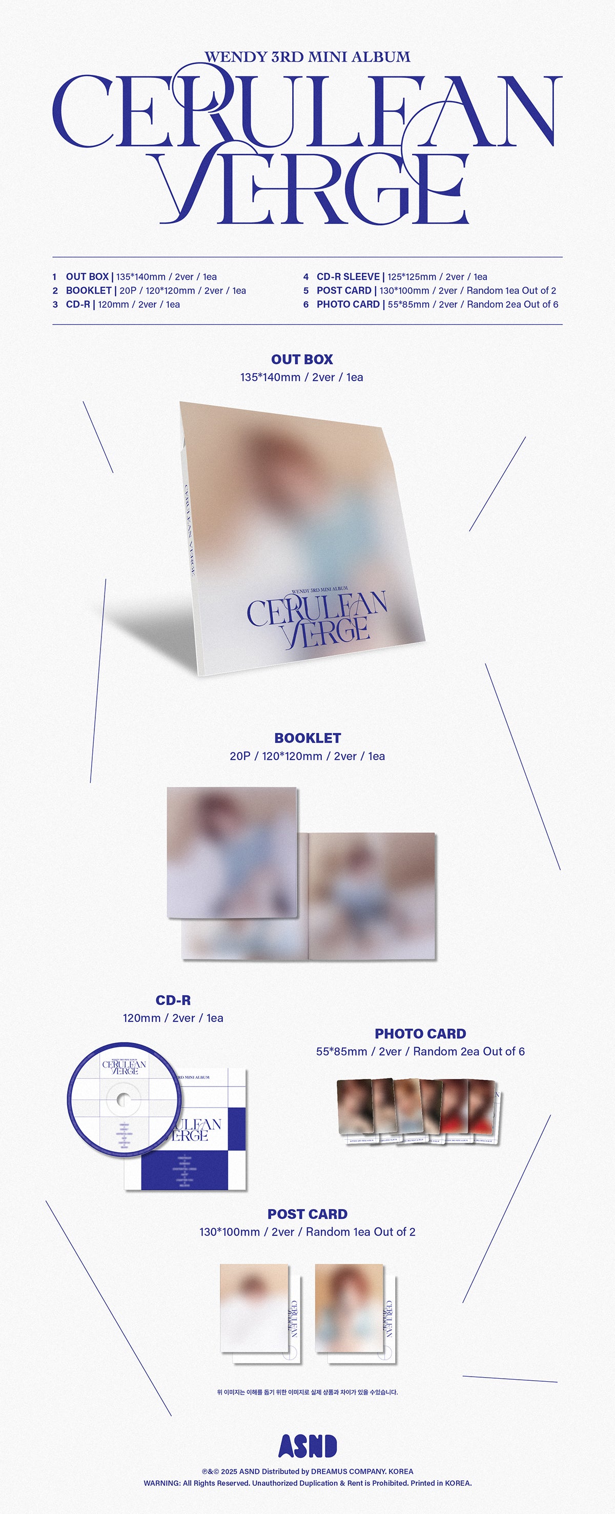 Wendy - Cerulean Verge / 3rd Mini Album