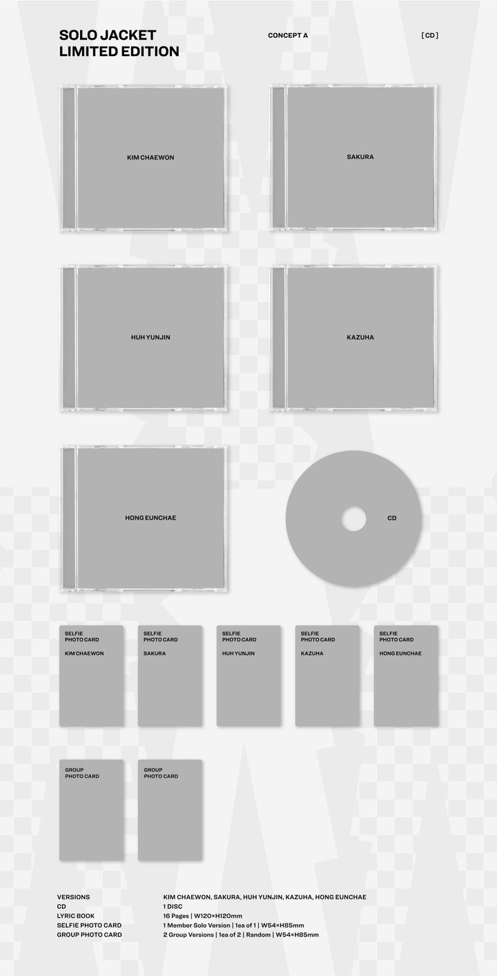 LE SSERAFIM - JAPAN 4th Single 'DIFFERENT' Album