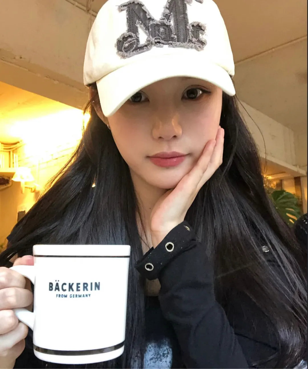 MUCENT Vintage Washed Applique Ball Cap