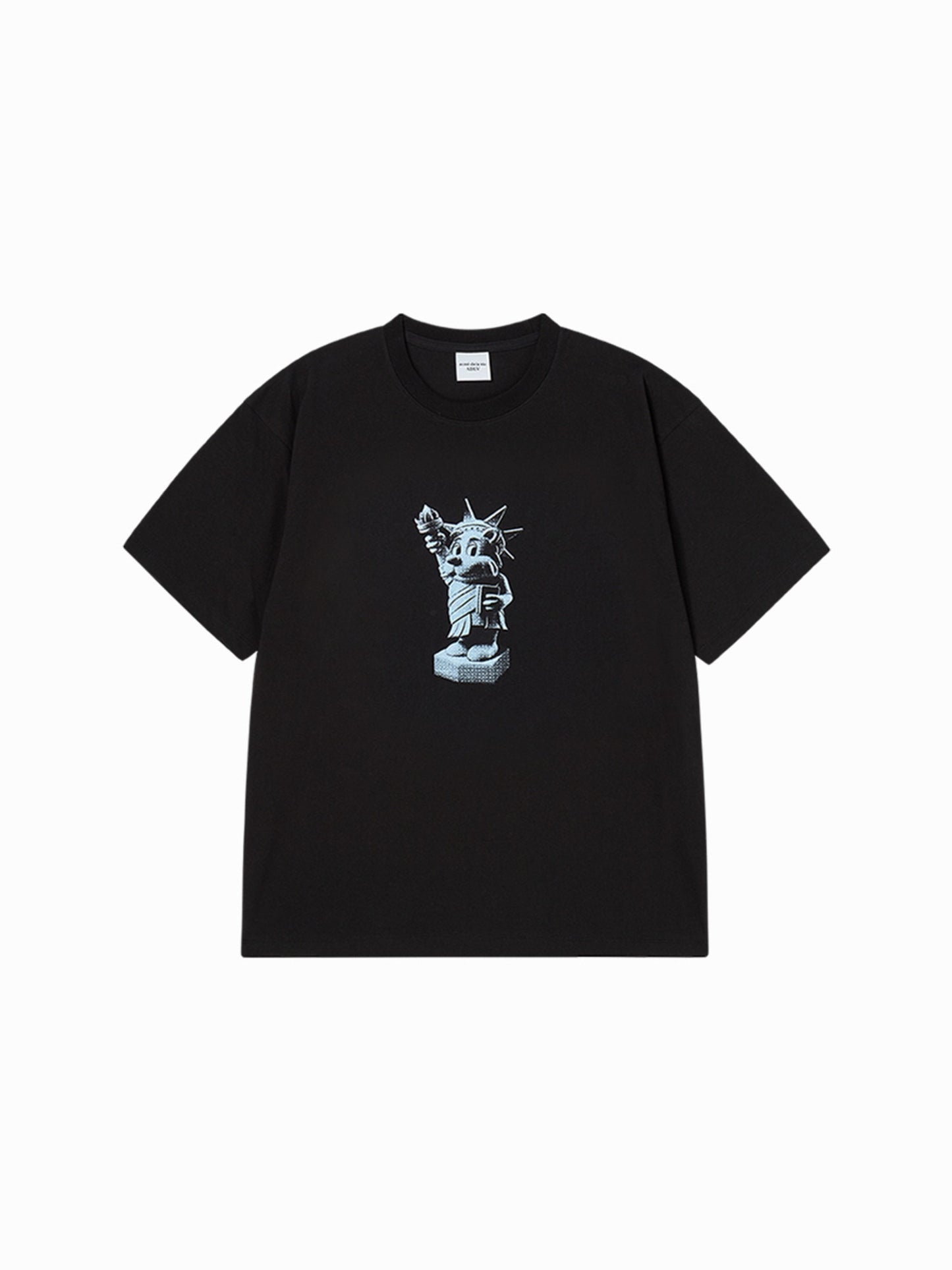 Yena x Adlv AC Bear Statue Of Liberty Short Sleeve T-Shirt