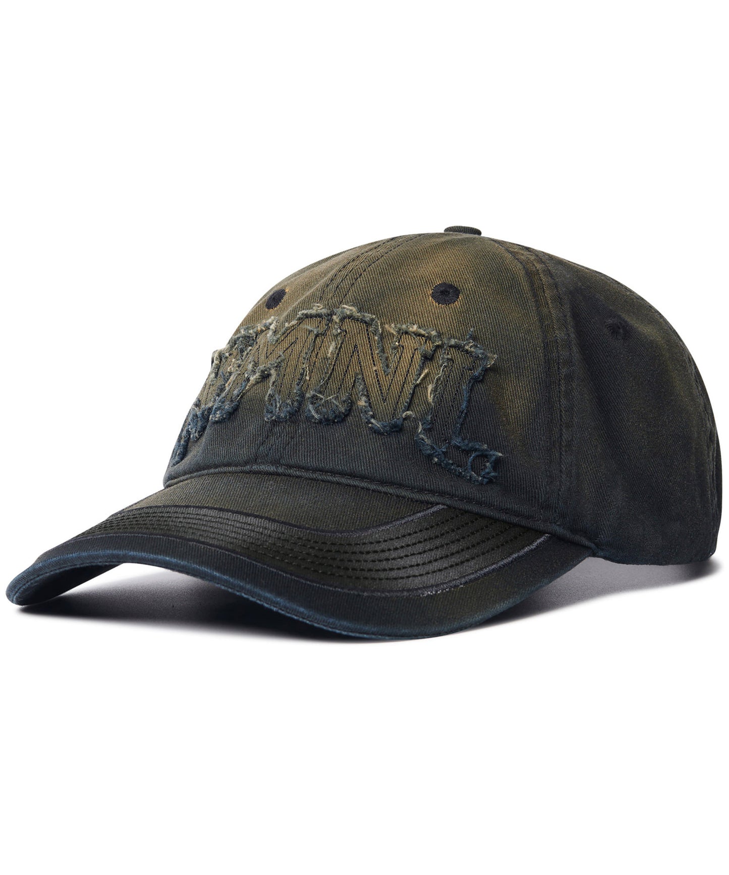 NOMANUAL - NMNL PATCHED BALL CAP - WASHED BLACK (Worn by Seventeen Joshua)