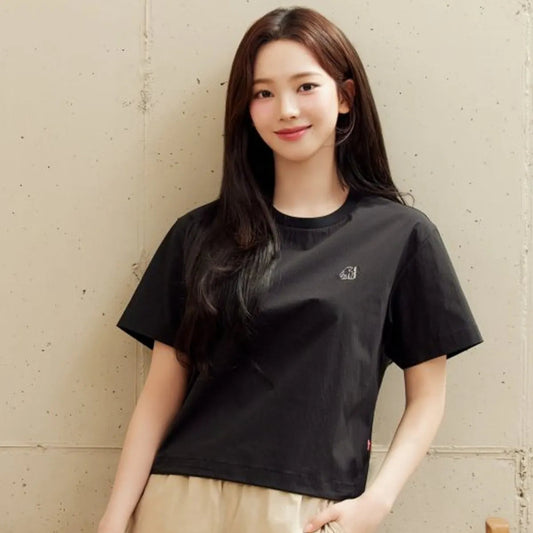 Aespa Karina X Nordisk Whiggle Round Crop Short Sleeve T-Shirt