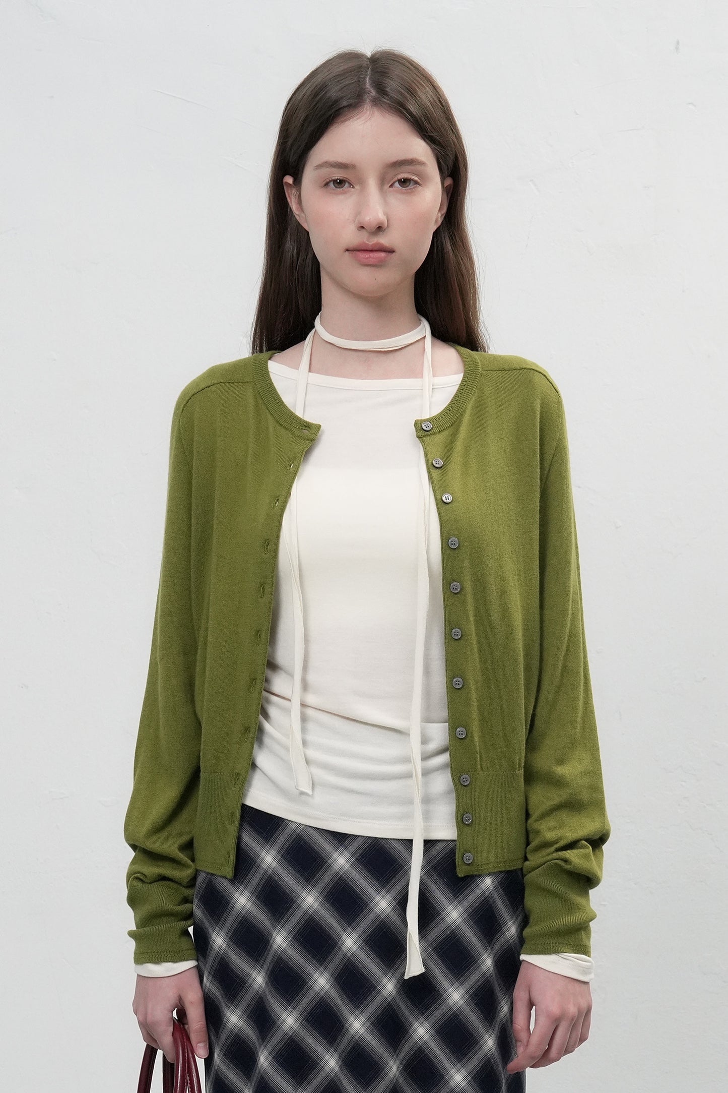 GENERAL IDEA -   WOMAN Signature Crewneck Cardigan