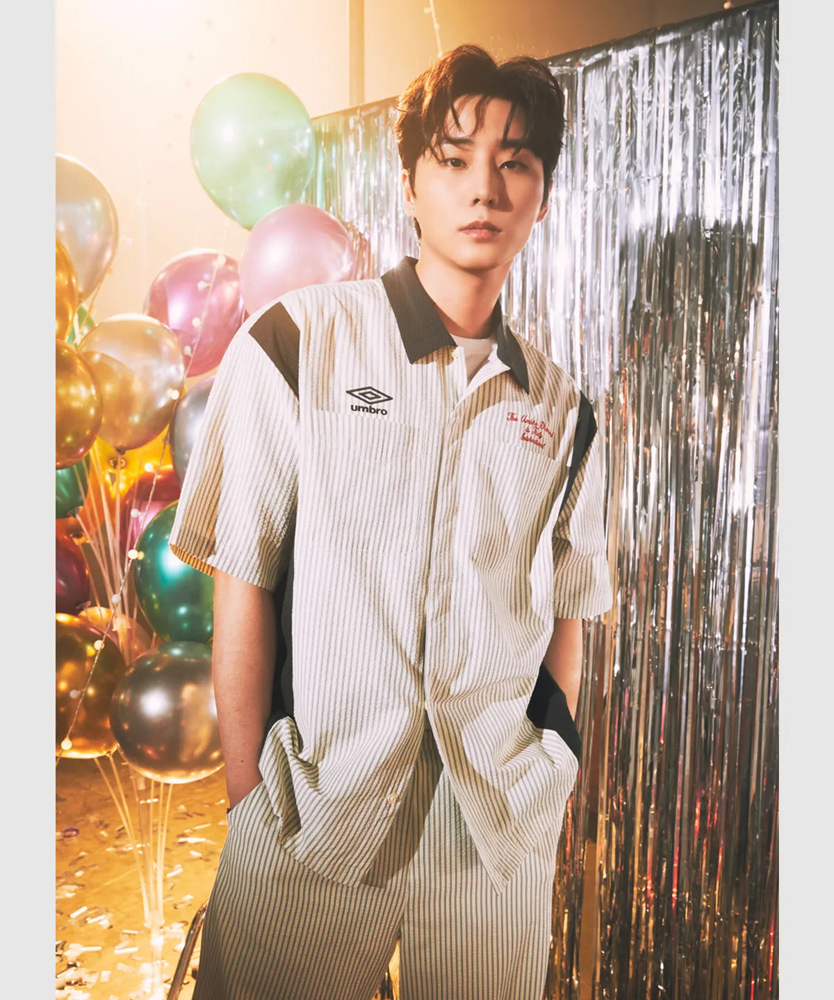 韓国*UMBRO■Seersucker Short-sleeved Piste DAY6 x Umbro] Seersucker Short-Sleeve Shirt – White – SEOUL