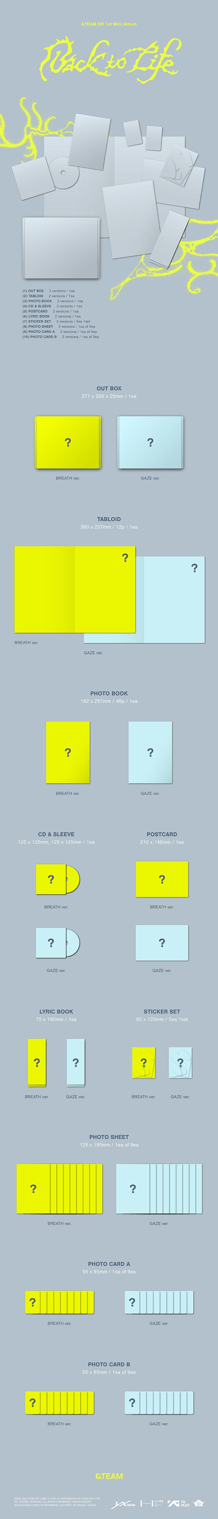 &TEAM - 1st Korean Mini Album 'Back to Life'