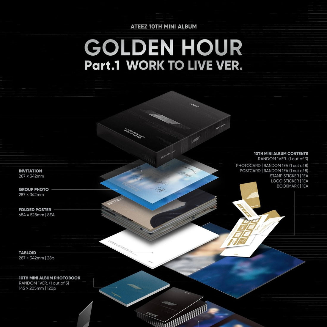 ATEEZ - GOLDEN HOUR : Part.1 'WORK TO LIVE VER.
