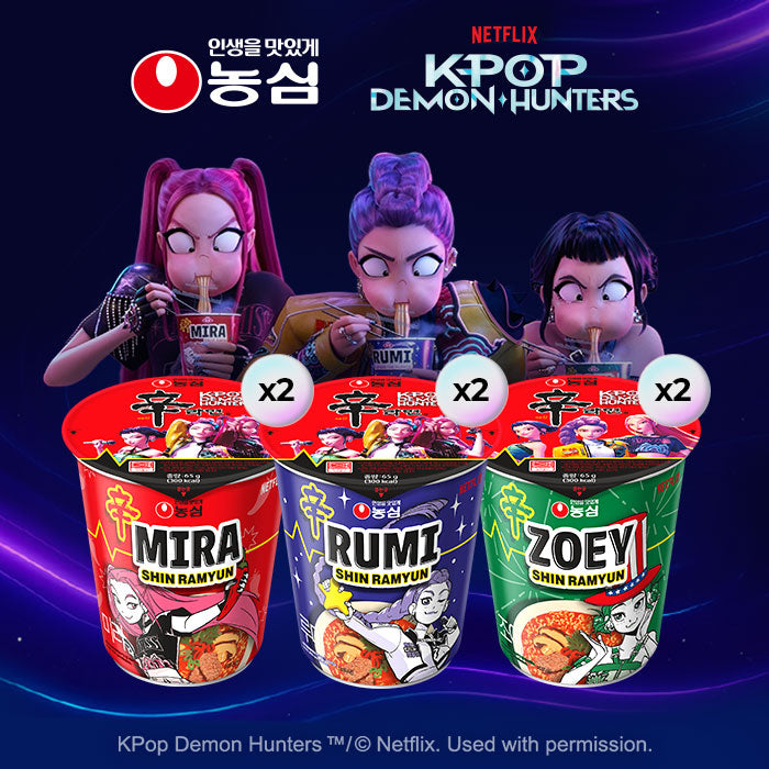 K-POP Demon Hunters x KDH Special Package Limited Edition – Shin Ramyun Cup 65g x 6 pcs Set