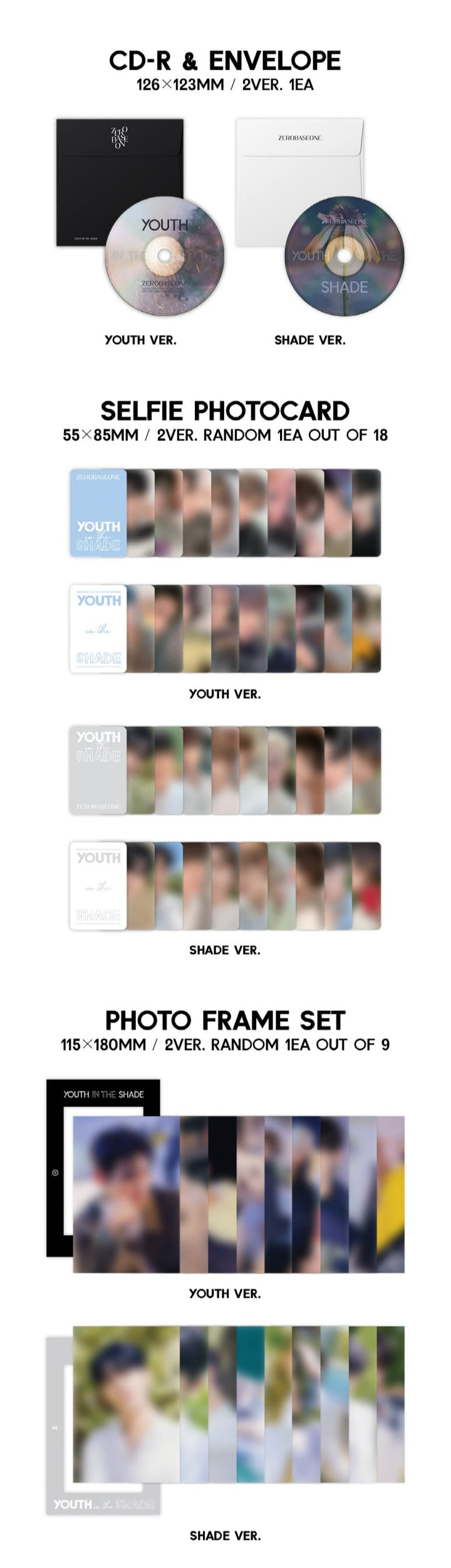 ZEROBASEONE - Youth In the Shade (1st Mini Album)