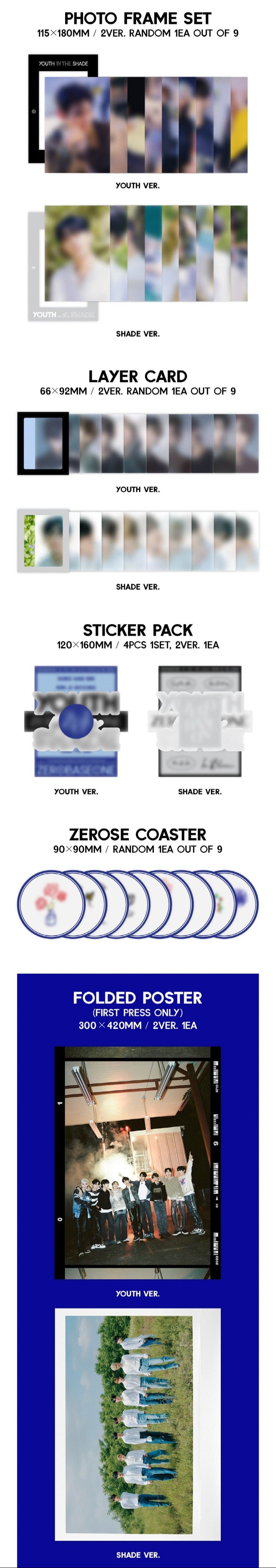 ZEROBASEONE - Youth In the Shade (1st Mini Album)