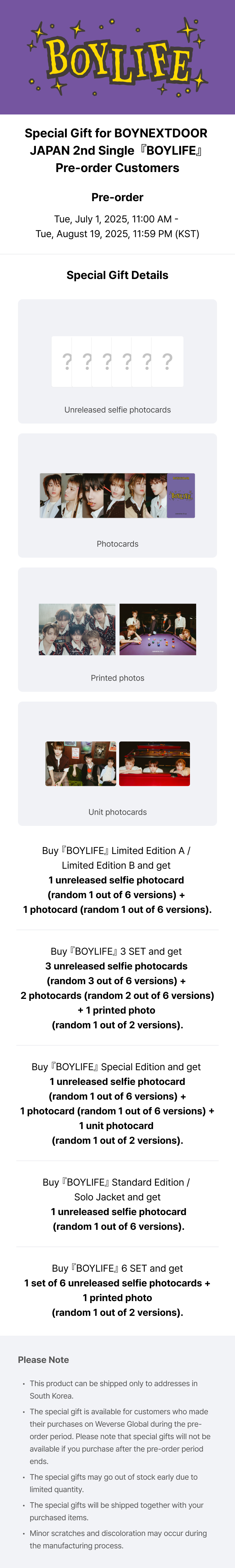BOYNEXTDOOR (BND) JAPAN 2nd Single 'BOYLIFE'