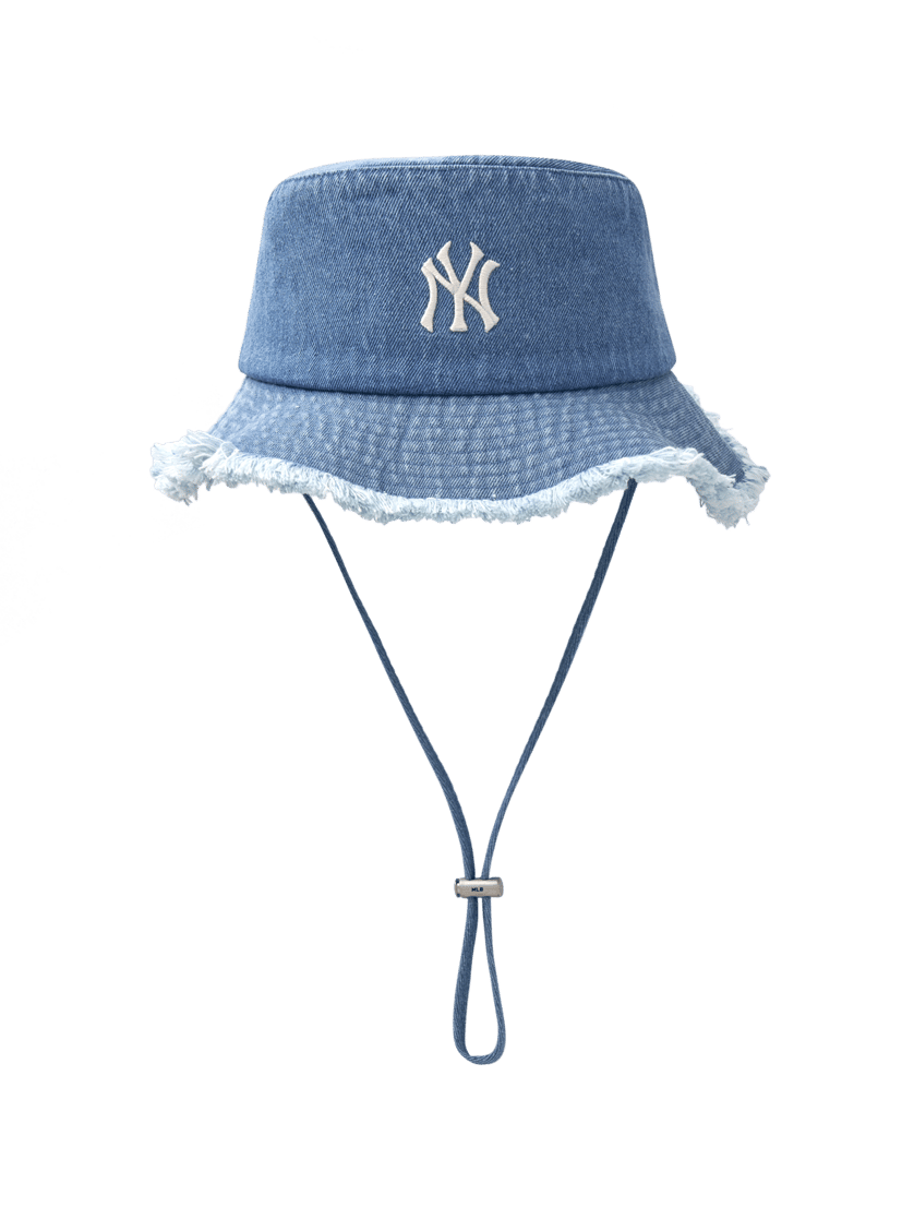 MLB Colored Denim Safari Bucket Hat New York Yankees