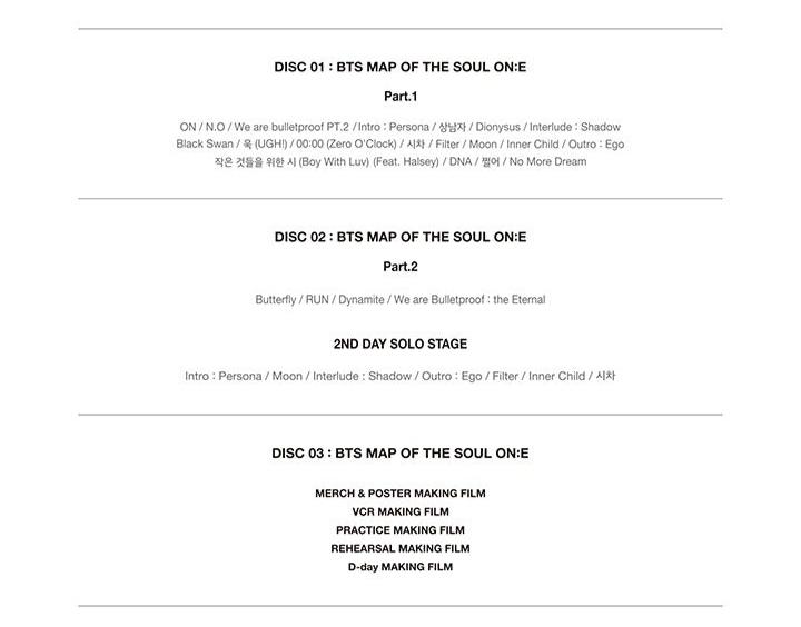 BTS MAP OF THE SOUL ON:E BLU-RAY