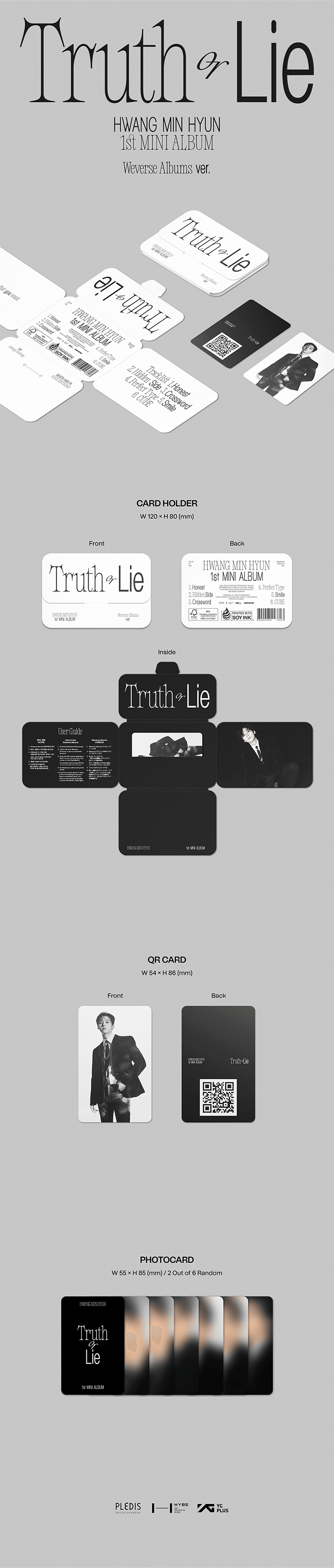 HWANG MIN HYUN - 'Truth or Lie' - 1st MINI ALBUM