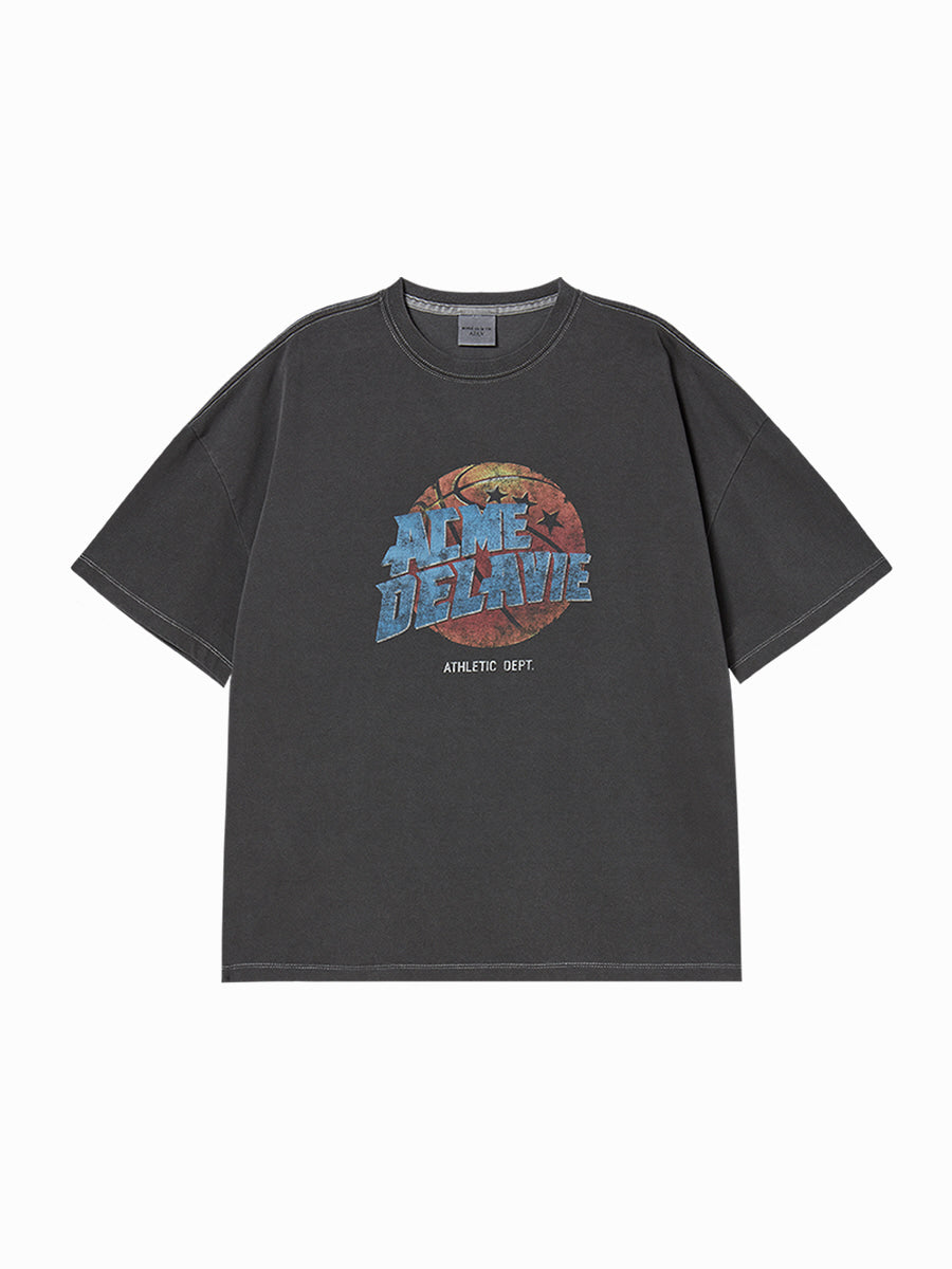 Yena x Adlv Basketball Pigment Short Sleeve T-Shirt