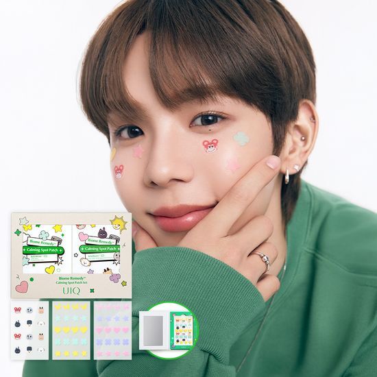 Riize x UIQ Biome Remedy Calming Spot Patch Set (Folder Mirror + 96 Patches)