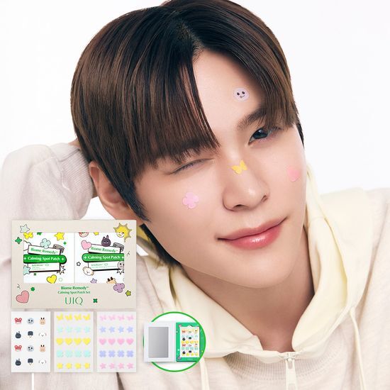 Riize x UIQ Biome Remedy Calming Spot Patch Set (Folder Mirror + 96 Patches)