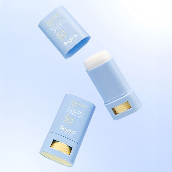 Begins by Jung Saem Mool Blue Chamomile Hyaluronic Acid Airy Sun Stick 15g