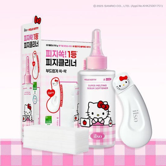 [Hello Kitty X Ilso Super Melting Sebum Softener 150ML Plan (+Hello Kitty Blackhead Remover + 40 Sticky Cotton Pads)