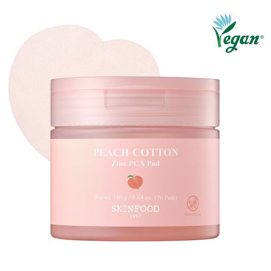 Skinfood Peach Cotton Zinc PCA Pads 70 Sheets