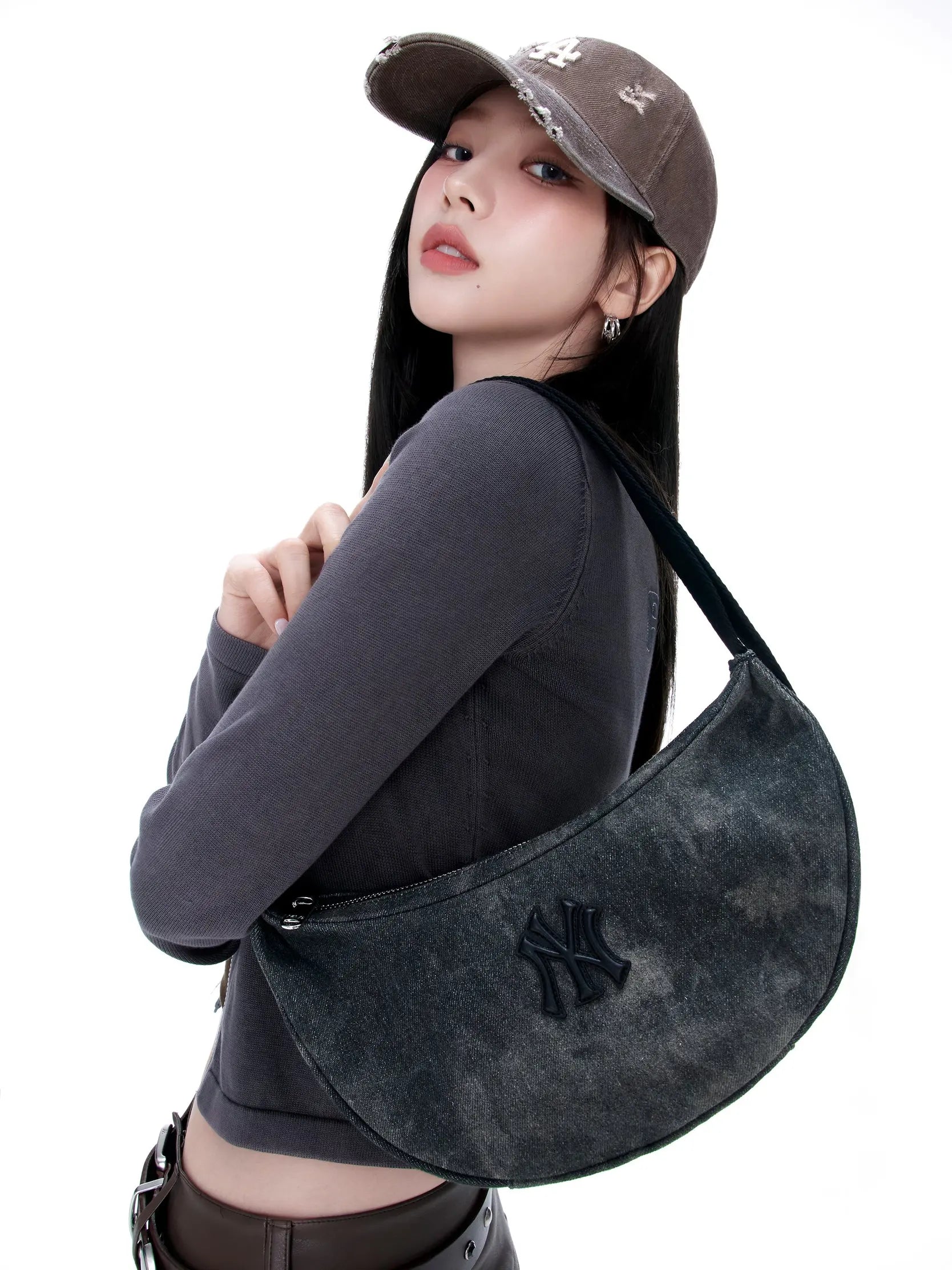 Aespa Karina PICK] MLB Vintage Washed Shoulder Bag – SEOUL TERRACE