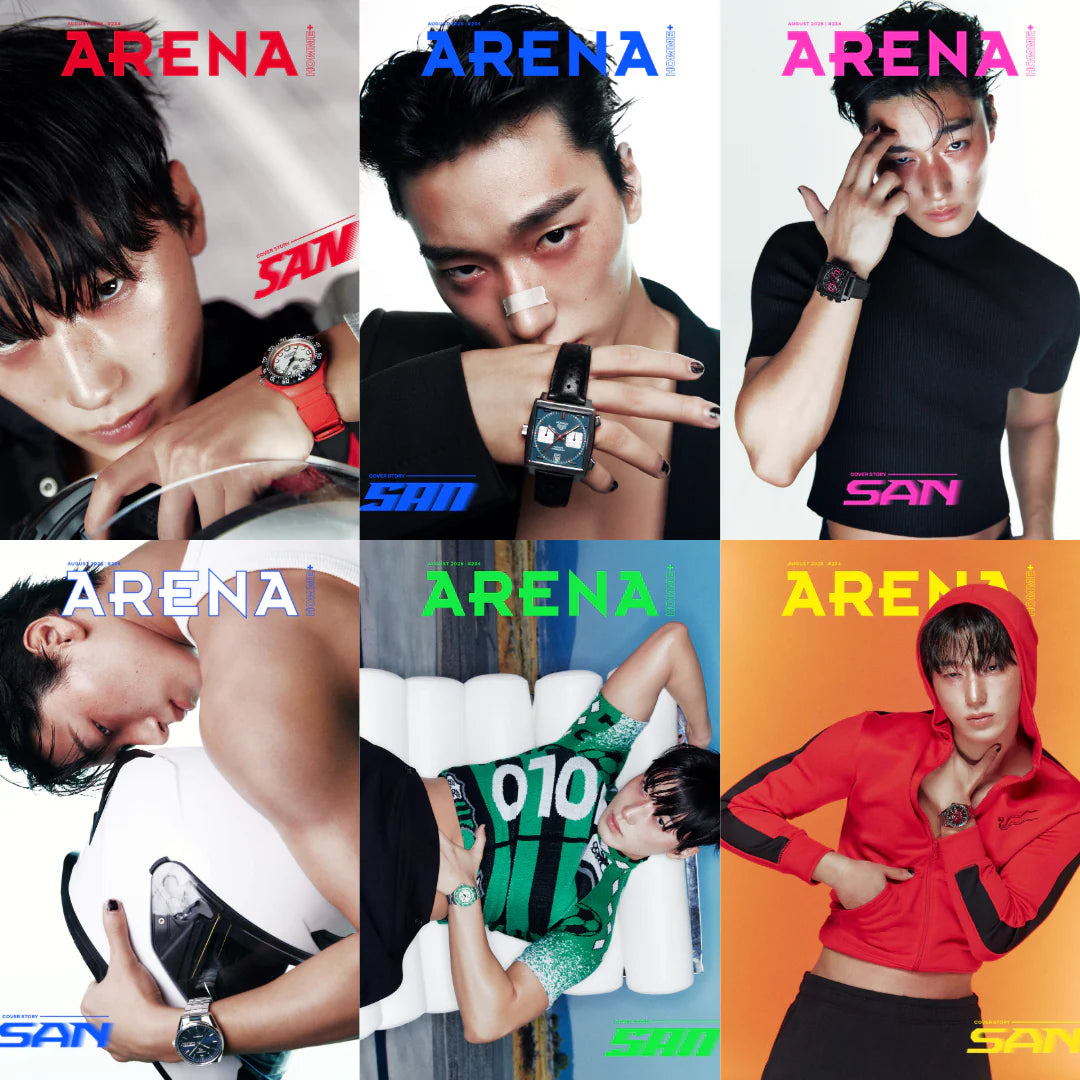 ARENA HOMME+ KOREA MAGAZINE 2025.08 (COVER : ATEEZ SAN)