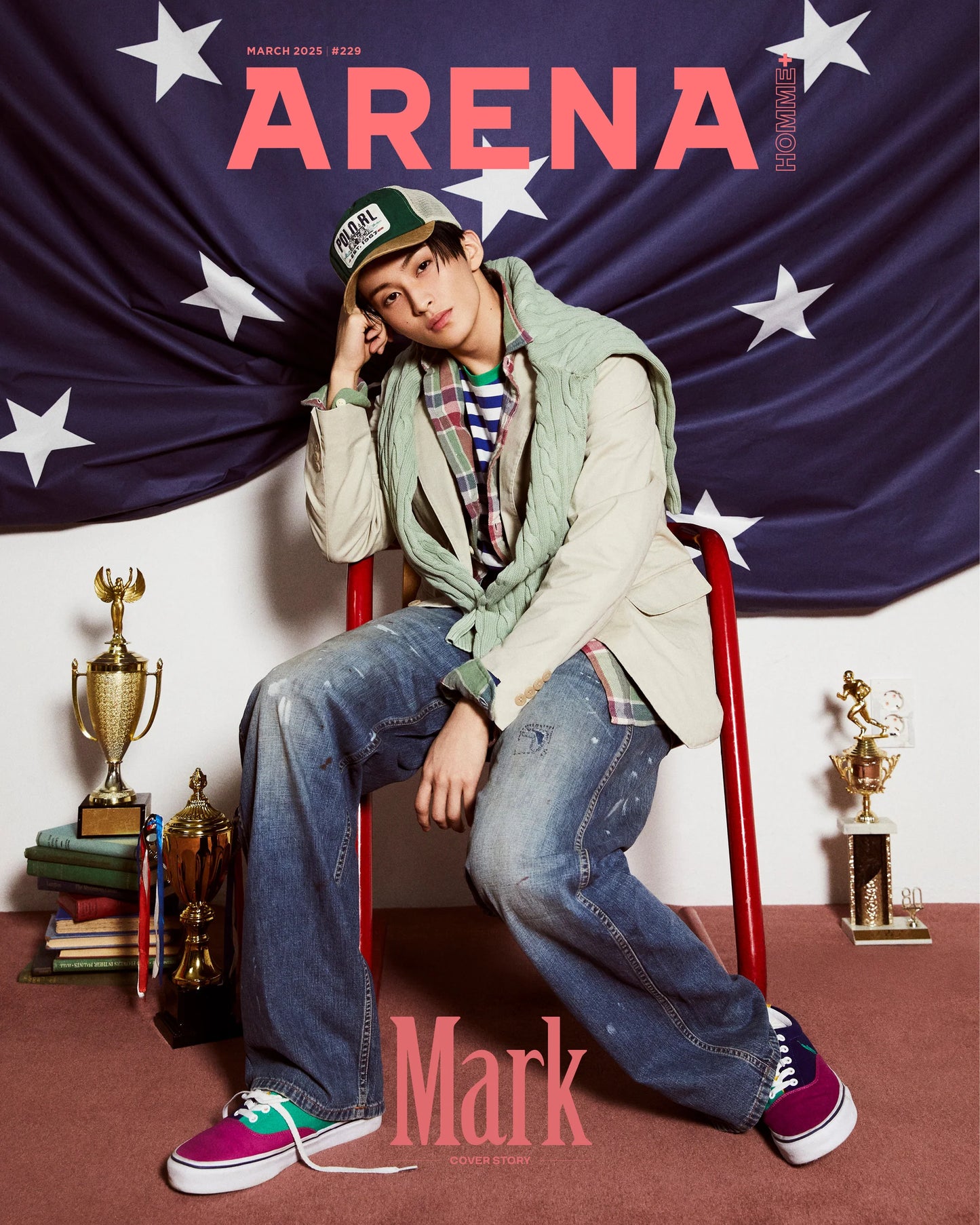 ARENA HOMME+ KOREA MAGAZINE (COVER: NCT MARK LEE) MARCH 2025 ISSUE