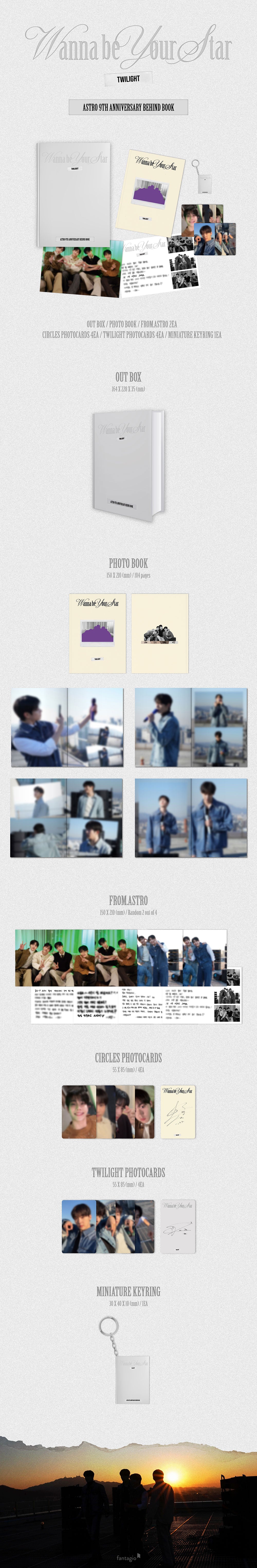 ASTRO - 9TH ANNIVERSARY BEHIND BOOK Wanna be your Star : Twilight (with Gift)