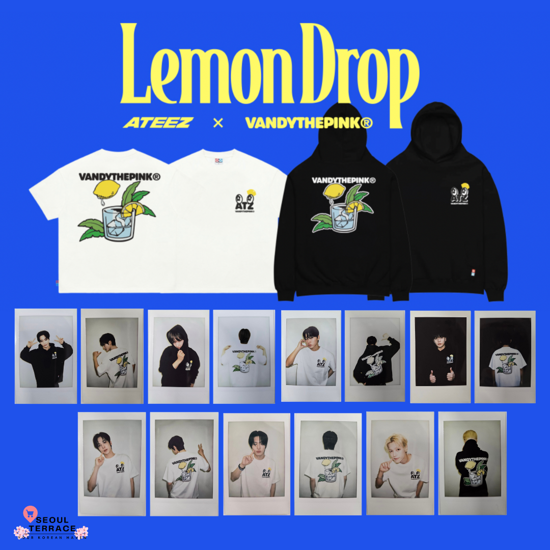 韓国限定 ATEEZ VANDYTHEPINK Lemon Drop パーカー ATEEZ X VANDYTHEPINK 'LEMON DROP' T-SHIRT & Hoodie – SEOUL