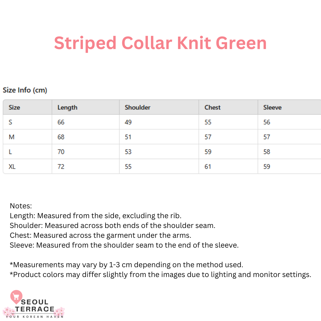 ENHYPEN JAKE - LEE Striped collar knit green