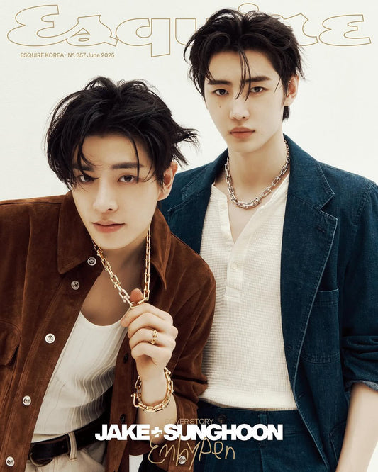 ESQUIRE MAGAZINE JUNE 2025 ISSUE Cover: ENHYPEN JAKE SUNGHOON