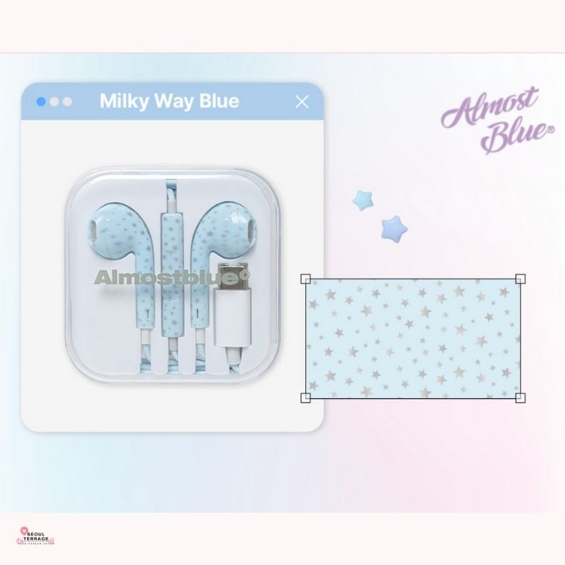 Almost Blue - Snow Earphones (Lightning 8-pin, C-Type)