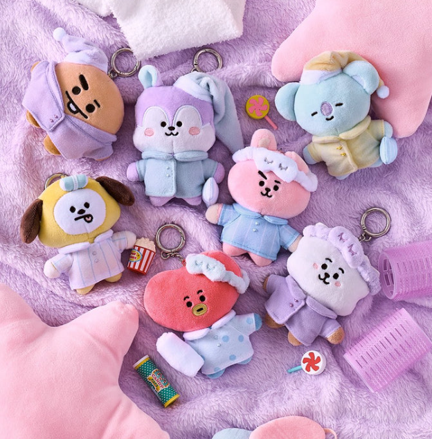 BT21 NEW BASIC Pajama Plush Keyring – SEOUL TERRACE BT21 NEW BASIC Pajama Plush Keyring – SEOUL TERRACE