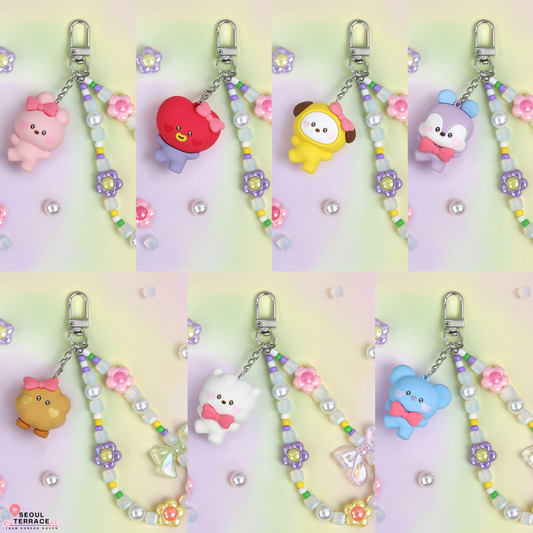 BTS BT21 Monopoly Beads Strap Keyring