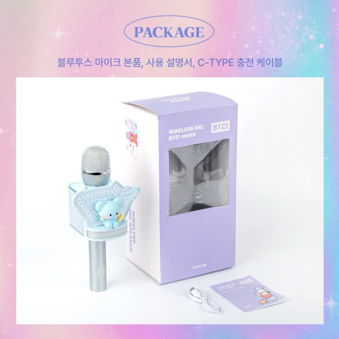 BTS ROYCHE - BT21 Minini Wireless Bluetooth Microphone Speaker