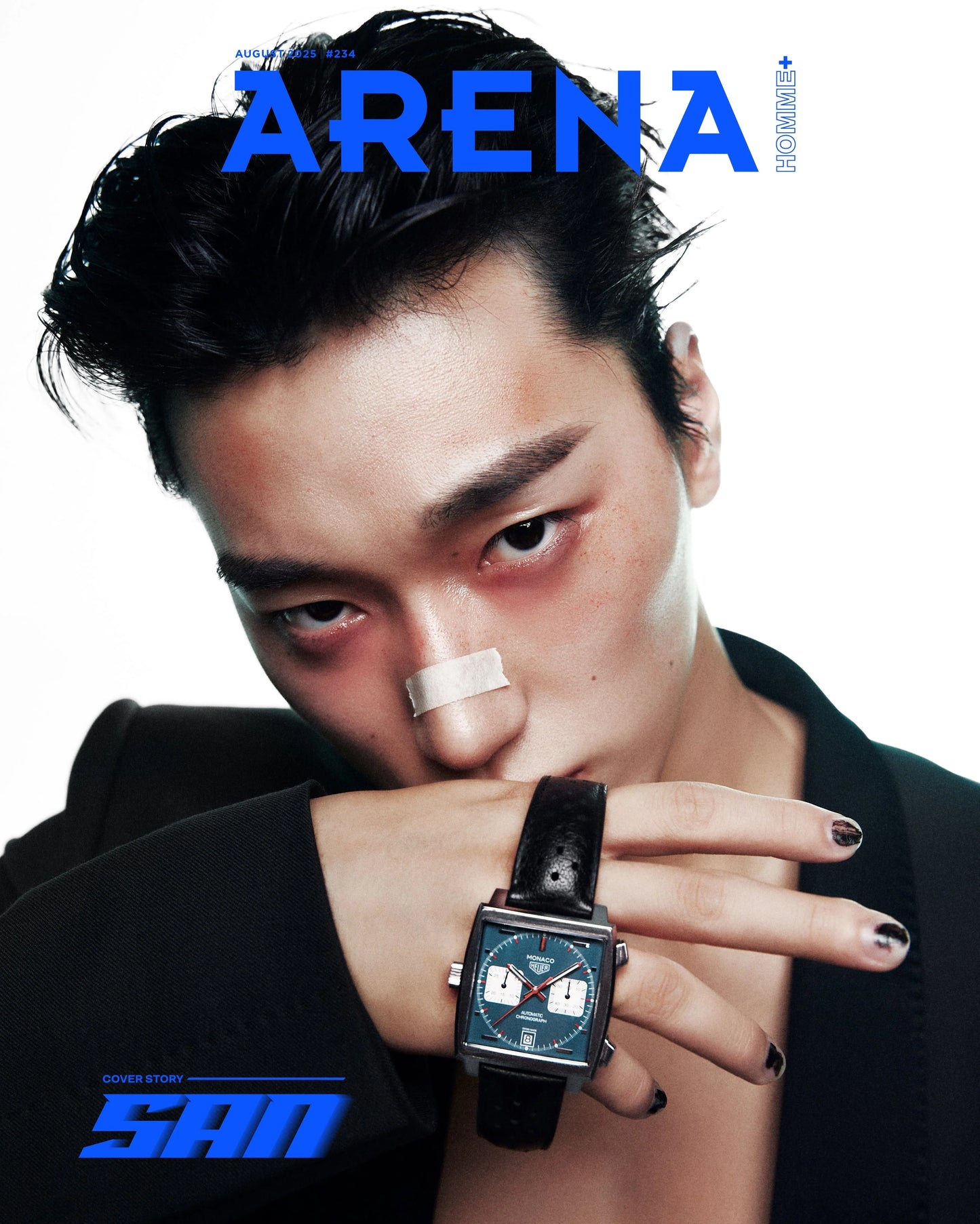 ARENA HOMME+ KOREA MAGAZINE 2025.08 (COVER : ATEEZ SAN)