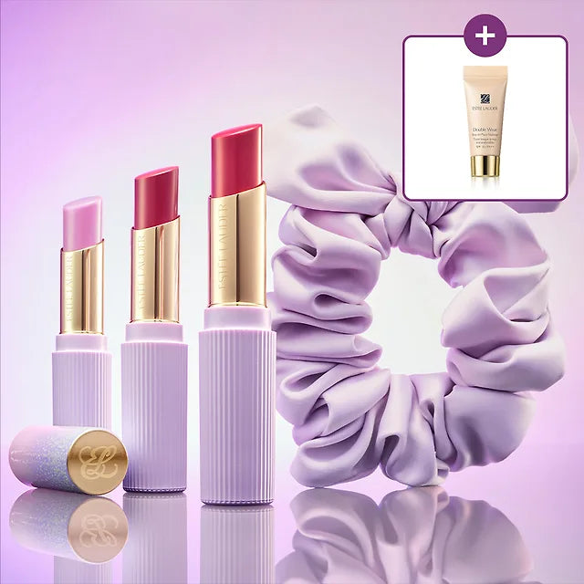 IU X Estée Lauder "NEW Lavender Kiss" Jelly Balm 3g + Scrunchie + Foundation 5ml