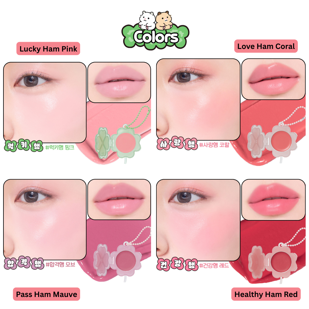 Posy Love X Etude Lucky Lip Ham Cheek 2 pcs (+ free key ring)