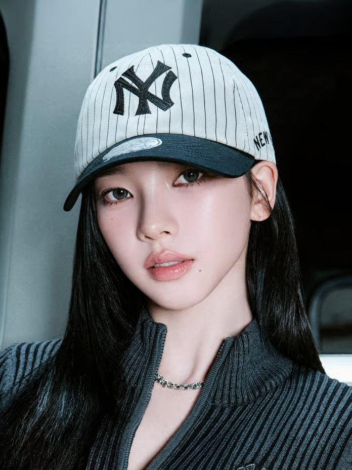 Karina Pick] 25FW MLB Signature Stripe Unstructured Ball Cap